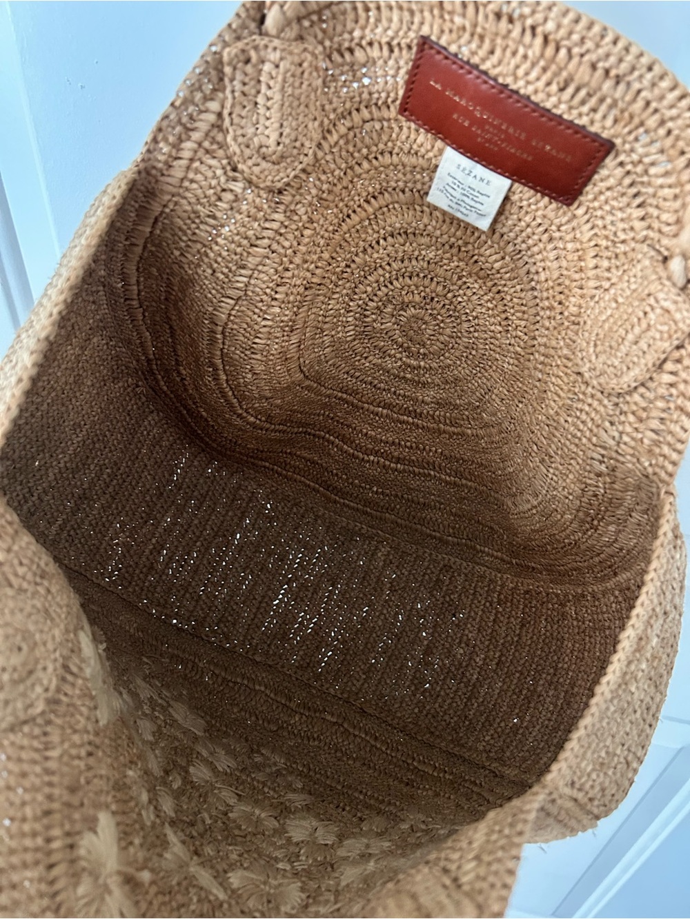 Sezane June Basket Bag Raffia with flowers 🌼 - Picture 7 of 13